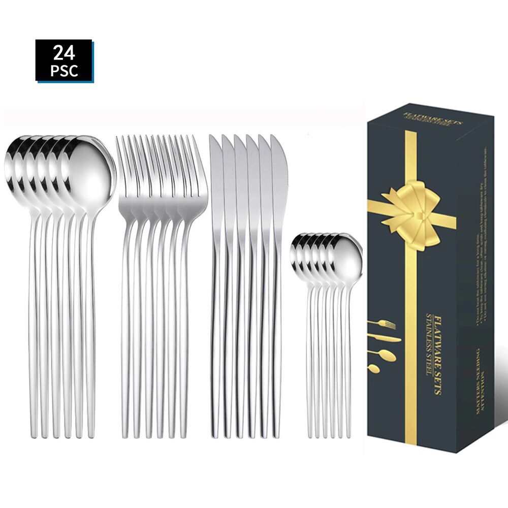 Juego de Cubiertos Premium 24 Piezas – Acero Inoxidable