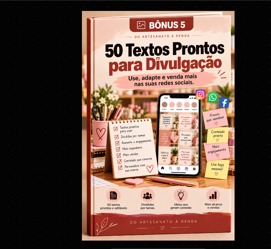 Bônus 5 — 50 Textos Prontos para Divulgação