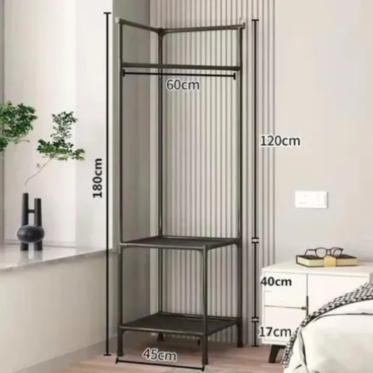 Organizador Esquinero 3 Niveles para Ropa y Zapatos