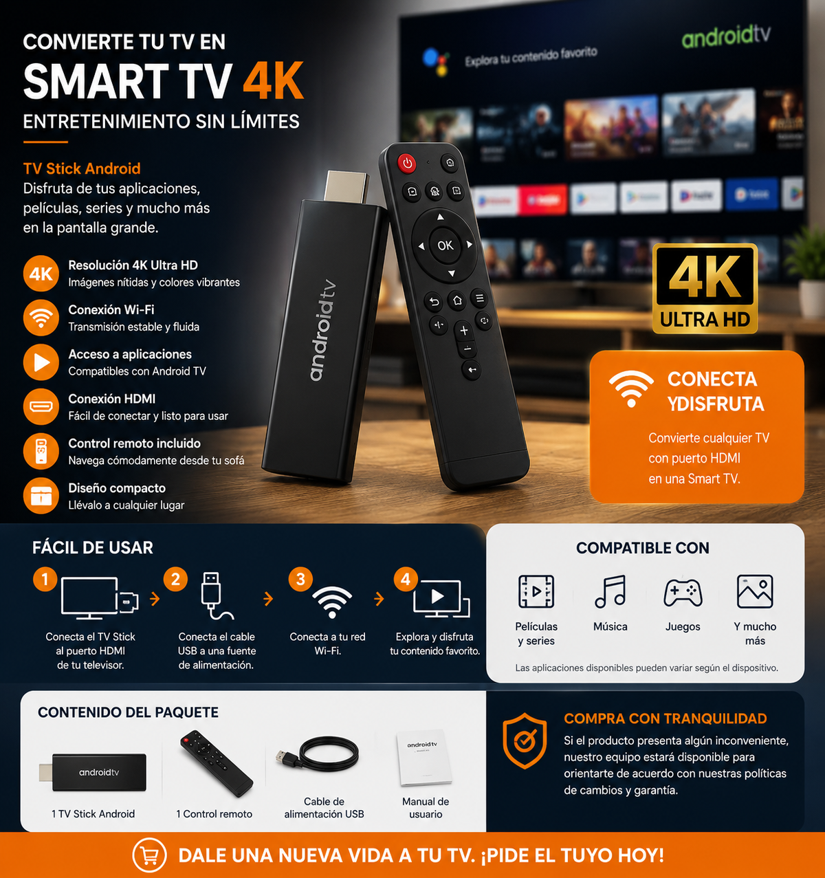 Tv Stick Smart Tv Android 4k