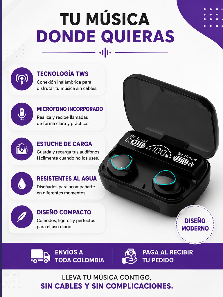 Audífonos Inalámbricos M10 TWS™