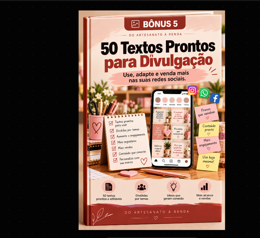 Bônus 5 — 50 Textos Prontos para Divulgação