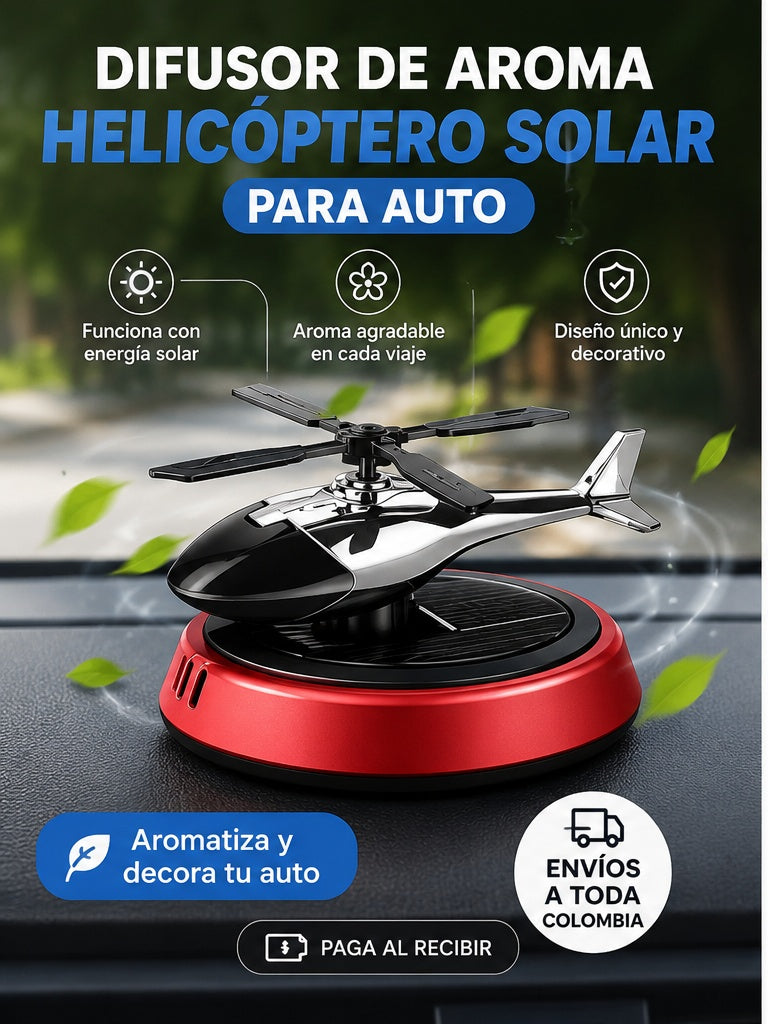 Difusor de Aroma Helicóptero Solar para Auto™